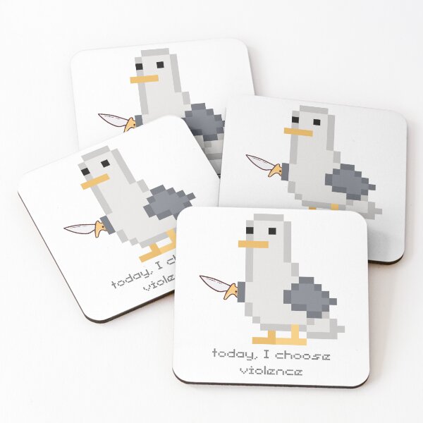 Item preview, I Choose Violence. Pixel Art Bird Meme designed and sold by Arcane Orchid.