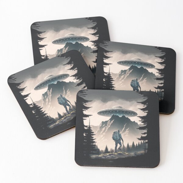 Item preview, Hiker UFO Mountains Missing People designed and sold by candiscamera.
