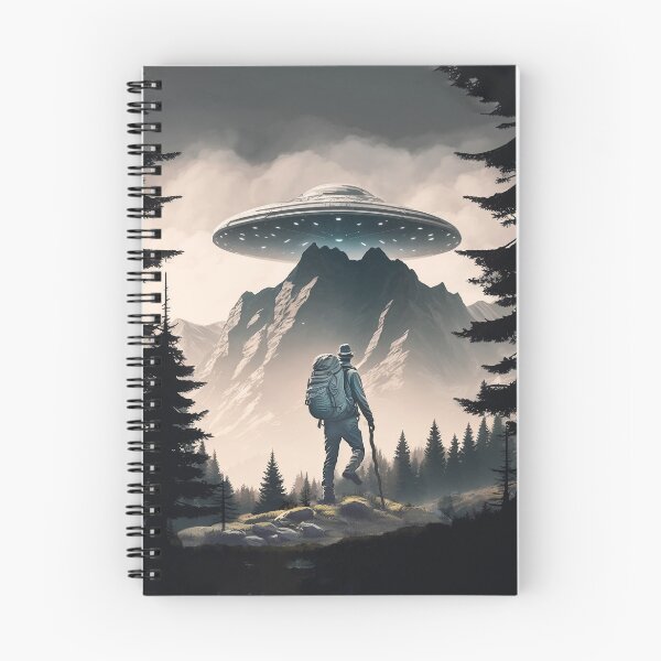 Item preview, Hiker UFO Mountains Missing People designed and sold by candiscamera.