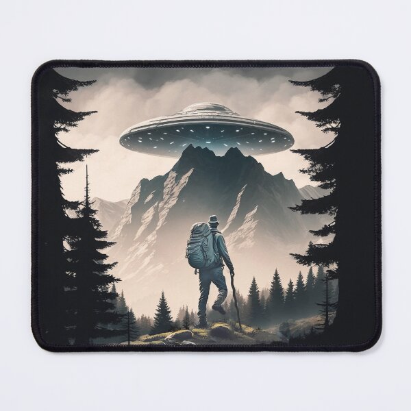 Item preview, Hiker UFO Mountains Missing People designed and sold by candiscamera.
