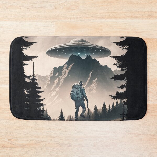 Item preview, Hiker UFO Mountains Missing People designed and sold by candiscamera.