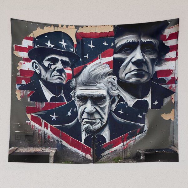 Item preview, Anamorphic Graffiti Mural Depicting Corrupt Economists and Billionaires designed and sold by digitalbrosse.