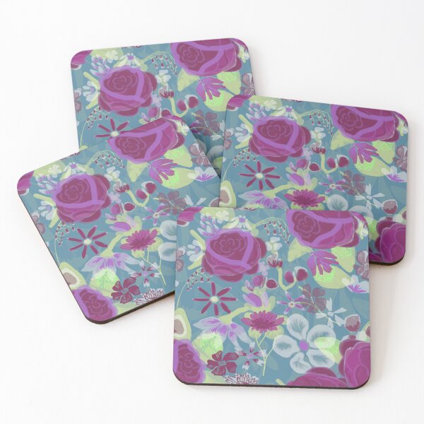 Item preview, Glasshouse Floral - Bohemian Maximalism, Mermaid Colors -  designed and sold by LochNestFarm.