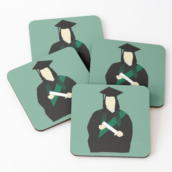 Item preview, Asian woman with mortar board and university diploma designed and sold by Rosemarie  Caron.