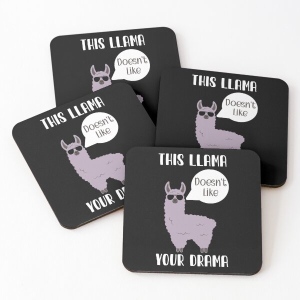 Item preview, This Llama Doesn't Want Your Drama, Funny Llama with glases, Cute Gift For Alpaca Lover designed and sold by Mehdi Art.
