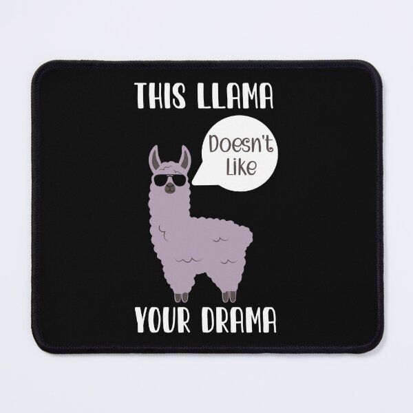 Item preview, This Llama Doesn't Want Your Drama, Funny Llama with glases, Cute Gift For Alpaca Lover designed and sold by Mehdi Art.