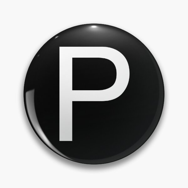Item preview, Helvetica P in white designed and sold by winterwinter.