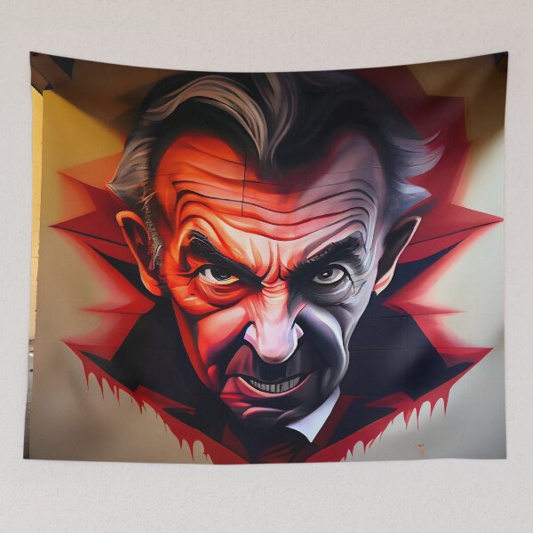Item preview, Spray Painted Anamorphic Mural Spotlights french Billionaire Greed designed and sold by digitalbrosse.