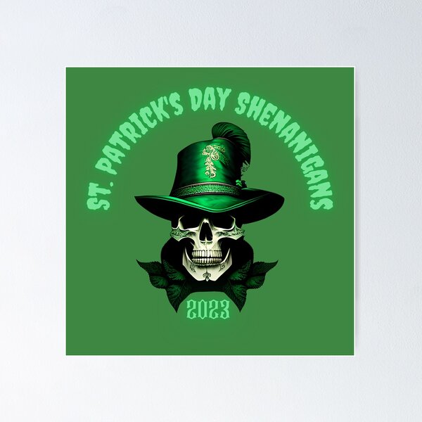 Item preview, St. Patrick's Day Shenanigans - Pirate Skull designed and sold by RickS-Ts-N-Such.