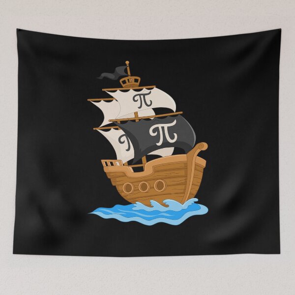 Item preview, Funny Pi-rate Ship Happy Pi Day Math Lover Geek Pirate Lover designed and sold by Dressed For  Duty.