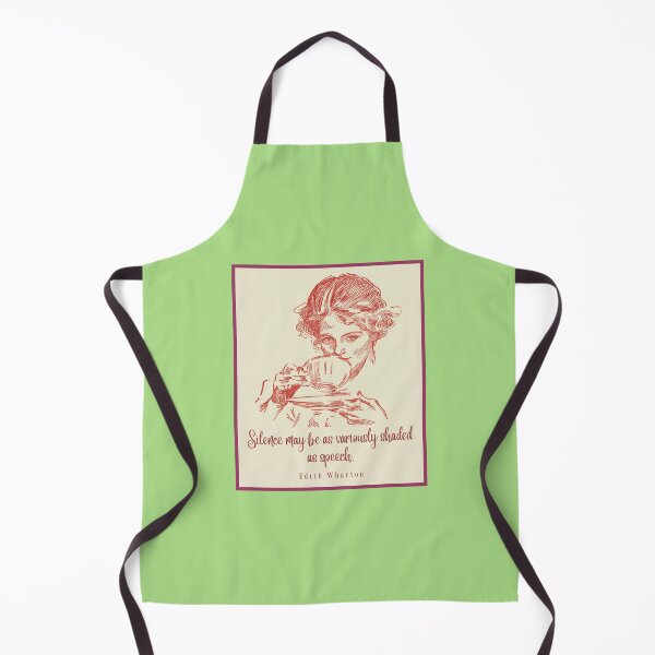 Item preview, Drinking tea illustration with Edith Wharton quote: Silence may be as variously shaded as speech designed and sold by artbleed.