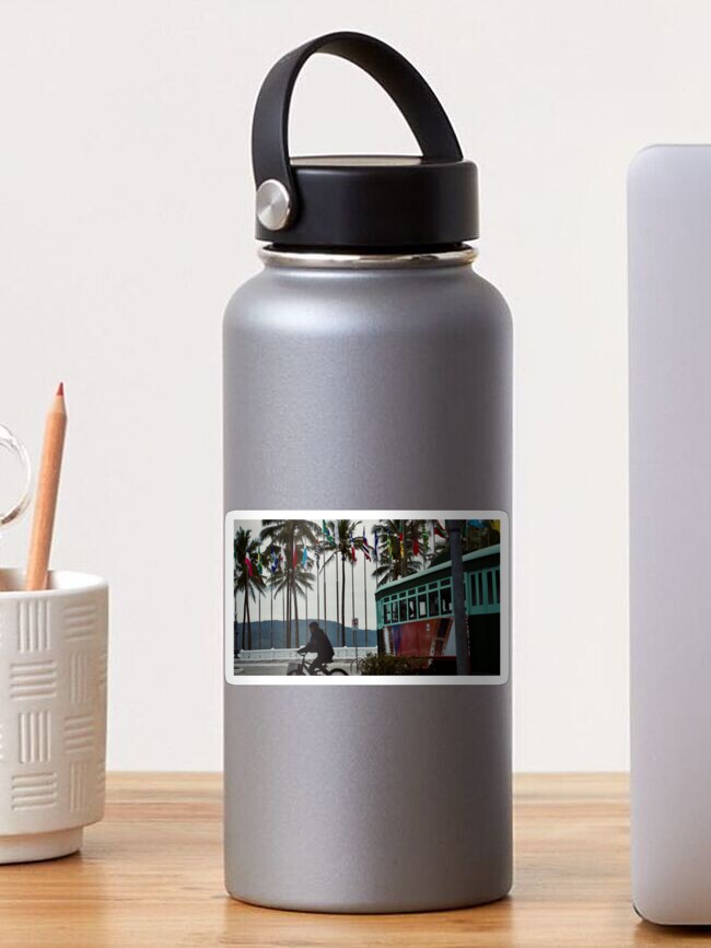 Thumbnail 1 of 3, Sticker, SANTOS PONTA DA PRAIA SAO PAULO BRAZIL BEACH COAST designed and sold by teruyalab.