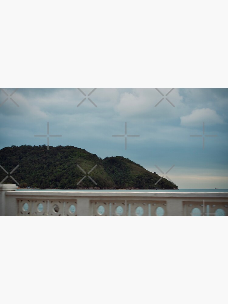 Thumbnail 3 of 3, Sticker, SANTOS PONTA DA PRAIA SAO PAULO BRAZIL BEACH COAST designed and sold by teruyalab.