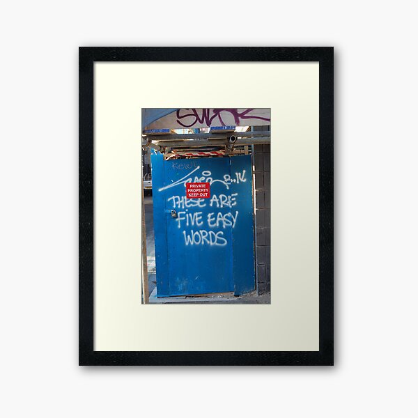 Easy Words Framed Art Print