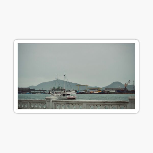 SANTOS SHIPS PONTA DA PRAIA SAO PAULO BRAZIL BEACH COAST Sticker