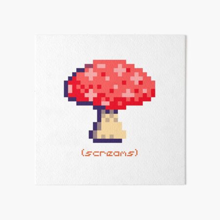 Fly Agaric Pixel Art Solid-Faced Canvas Print