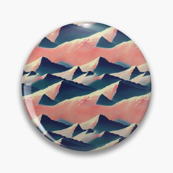 Artikelvorschau, Synthwave Mountain Range in Pink and Blue entworfen und verkauft von Fine Prints.