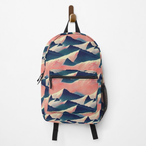 Item preview, Synthwave Mountain Range in Pink and Blue designed and sold by Fine Prints.