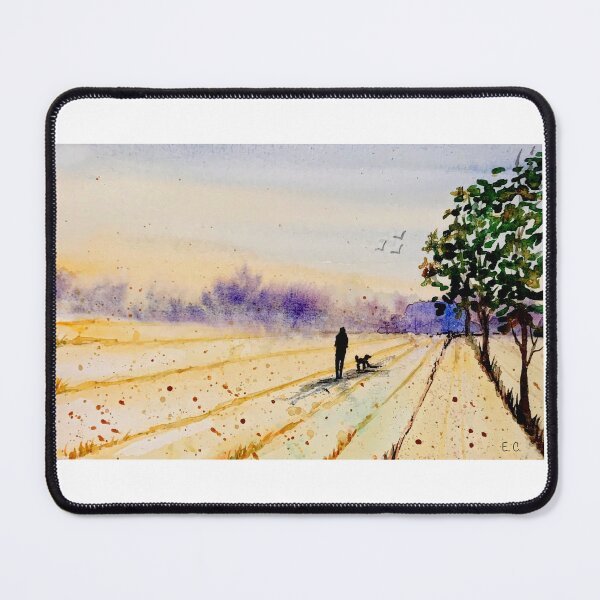 Item preview, Dog walking in a field.  designed and sold by watercolorsLiz.