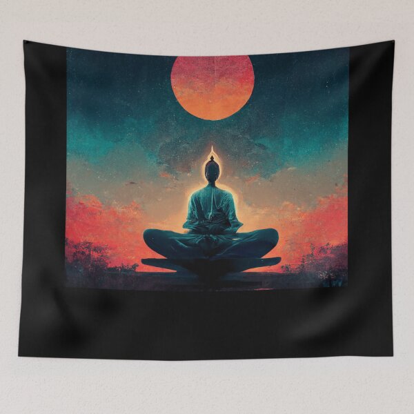 Item preview, Meditating Buddha Under Stars Namaste designed and sold by Smuvu-Pictures ⭐⭐⭐⭐⭐.