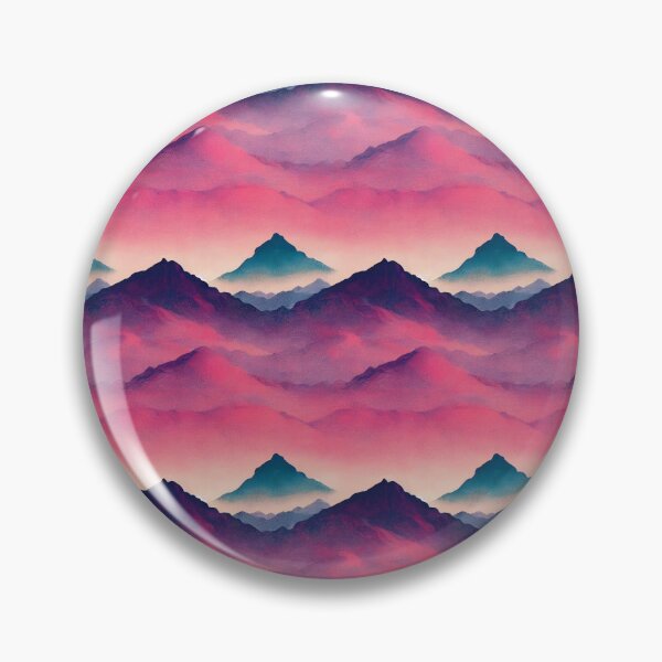 Artikelvorschau, Retrowave Mountain Range in Pink and Blue entworfen und verkauft von Fine Prints.