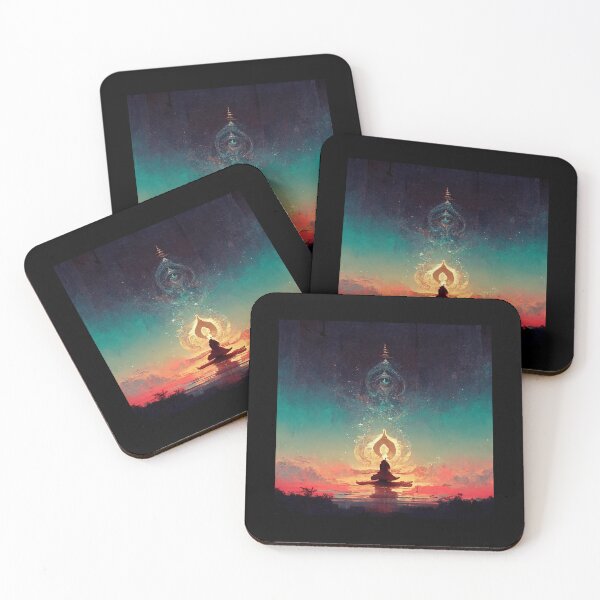 Item preview, Meditating Buddha Under Stars Namaste designed and sold by Smuvu-Pictures ⭐⭐⭐⭐⭐.