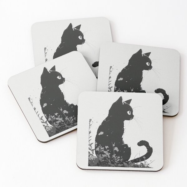 Item preview, The Black Cat Watches from the Garden designed and sold by Roy Lyons.