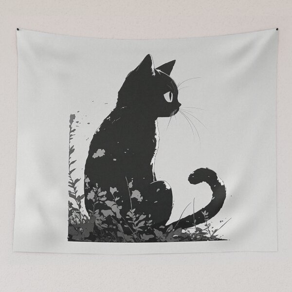 Item preview, The Black Cat Watches from the Garden designed and sold by Roy Lyons.