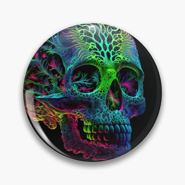 Item preview, Neon engraved skull 3 designed and sold by folskullyz.