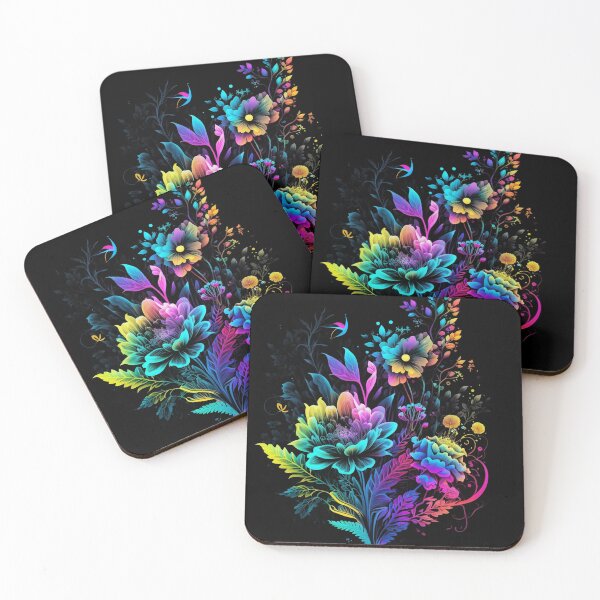 Item preview, Intricate Botanicals, Colorful Psychedelic Art with Floral Details designed and sold by digitaldreamHD.