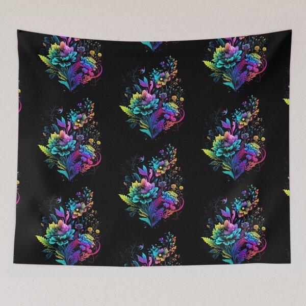 Item preview, Intricate Botanicals, Colorful Psychedelic Art with Floral Details designed and sold by digitaldreamHD.