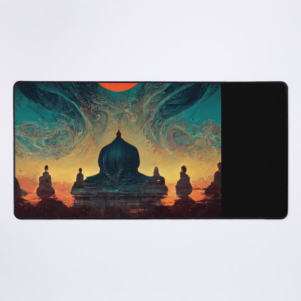 Item preview, Meditating Monks Under Stars designed and sold by Smuvu-Pictures ⭐⭐⭐⭐⭐.