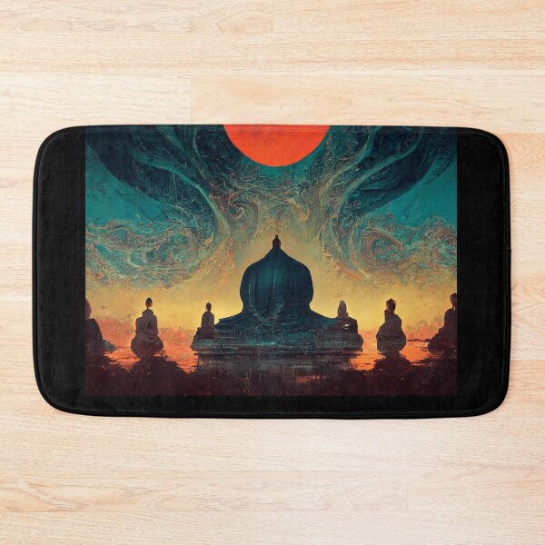 Item preview, Meditating Monks Under Stars designed and sold by Smuvu-Pictures ⭐⭐⭐⭐⭐.