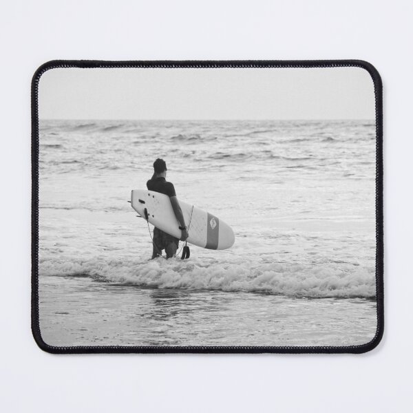 Item preview, Surfer looking out black and white designed and sold by JackieFineArt.