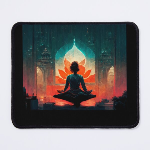 Item preview, Meditation Picture Of A Meditating Woman designed and sold by Smuvu-Pictures ⭐⭐⭐⭐⭐.