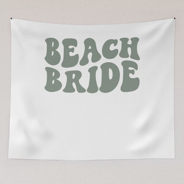 Item preview, Beach Bride Sage Green Retro Graphic Bridal Party Gifts for Bachelorette Party designed and sold by mysticblvd.