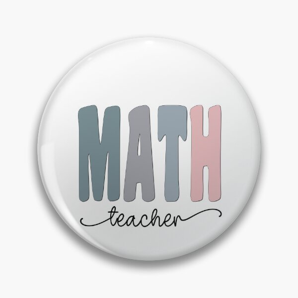 Item preview, Math Teacher Pastel Funky Retro Script Design designed and sold by mysticblvd.