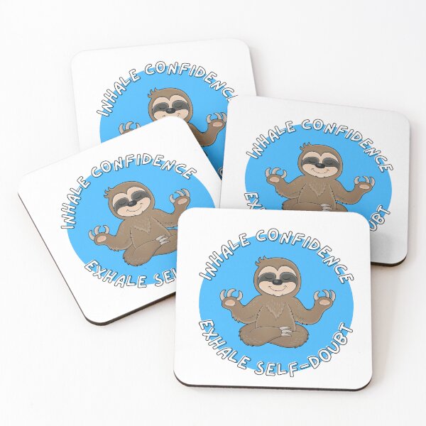 Item preview, Inhale Confidence Exhale Self-Doubt, Meditating Sloth designed and sold by juliaplusgents.