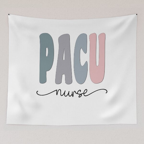 Item preview, PACU Nurse Pastel Funky Retro Script Design designed and sold by mysticblvd.