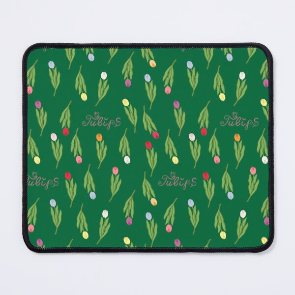Item preview, Pattern multi-colored tulips on a green designed and sold by YuYuKoroleva.