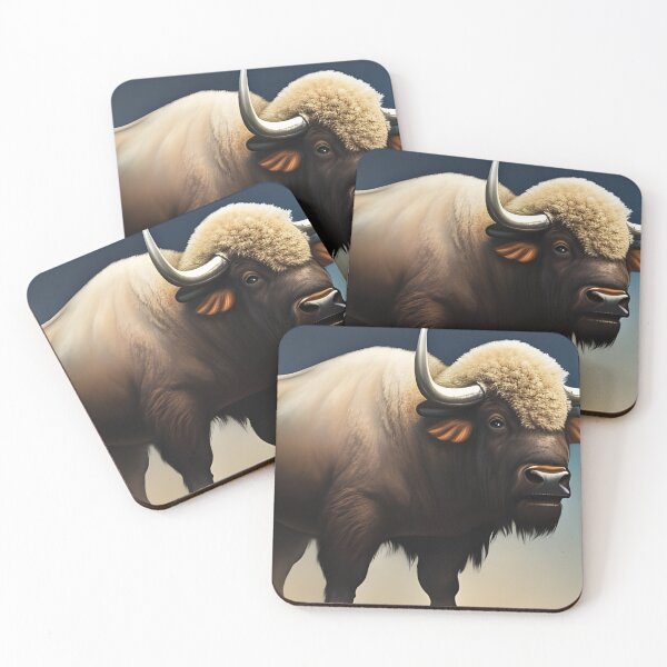 Item preview, Furry Curved Horn African Buffalo designed and sold by Bohoandmandala.