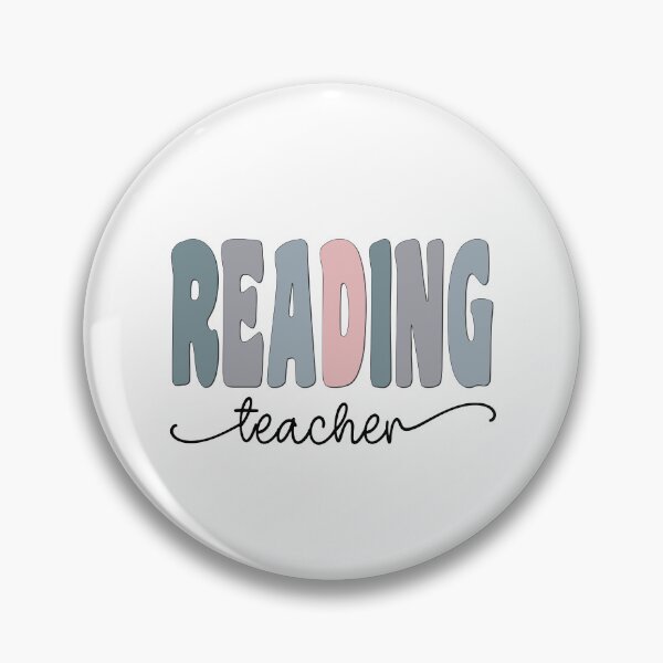 Item preview, Reading Teacher Pastel Funky Retro Script Design designed and sold by mysticblvd.
