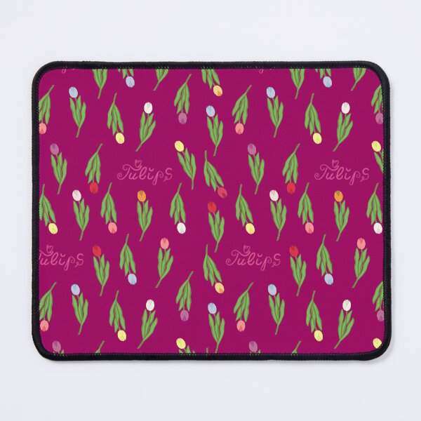 Item preview, Pattern multi-colored tulips on a crimson designed and sold by YuYuKoroleva.