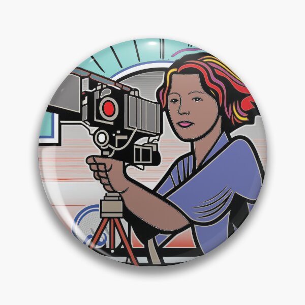 Item preview, Art Deco Lady Camera Op designed and sold by SetLifeStickers.