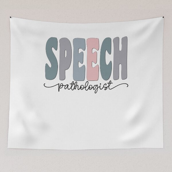 Item preview, Speech Pathologist Pastel Funky Retro Script Design designed and sold by mysticblvd.