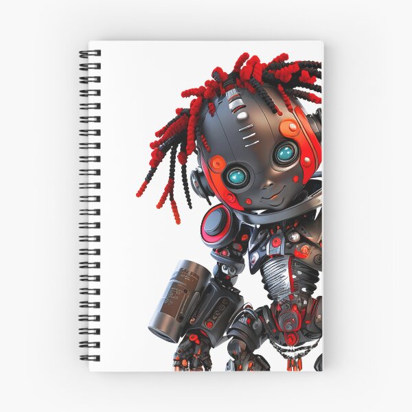 Item preview, Cute Black Red Kid Robot designed and sold by elnixart.