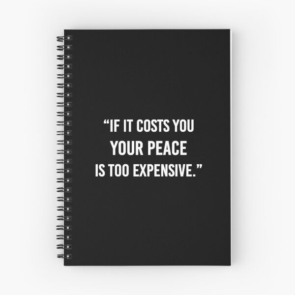 Item preview, If it costs you your Peace is too expensive - quote No3 white designed and sold by angelisart.