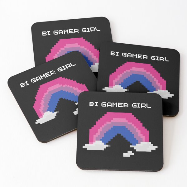 Item preview, Bi Gamer Girl designed and sold by MoonMothPrintco.