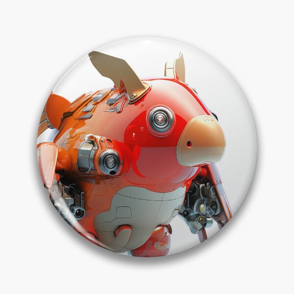 Item preview, Cute Red Winged Pig Robot designed and sold by elnixart.