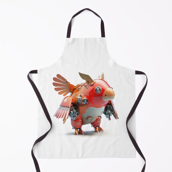 Item preview, Cute Red Winged Pig Robot designed and sold by elnixart.